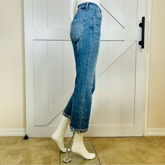 RISEN High Rise Button Fly Ankle Straight Leg. Size 5 /27” - Picture 14 of 16